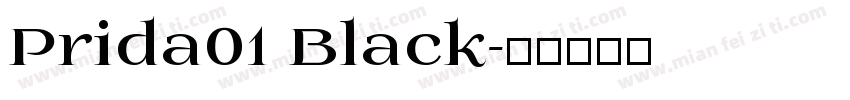 Prida01 Black字体转换